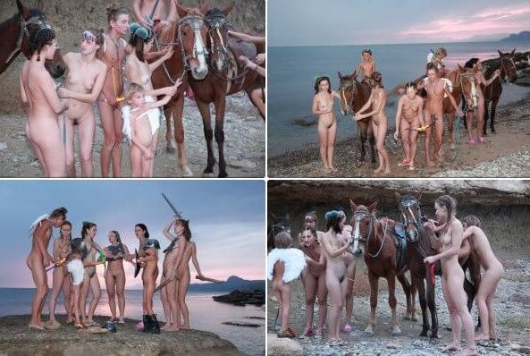 Mystical Horsey Riders Series photos - Connoisseurs of naturism choose nature