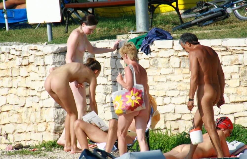Nude Duet Girls Rail Climb Photo Set - Nudism is often equated with naturism