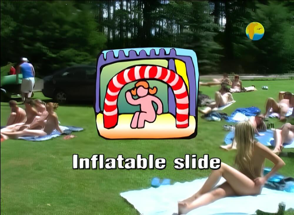 Naturist: Freedom: Inflatable Slide - Peace and tranquility are goals for those who choose nudism and naturism