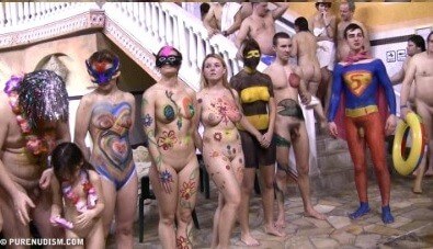 Body paint award lines Full HD - Naturism encourages you to value inner harmony and peace