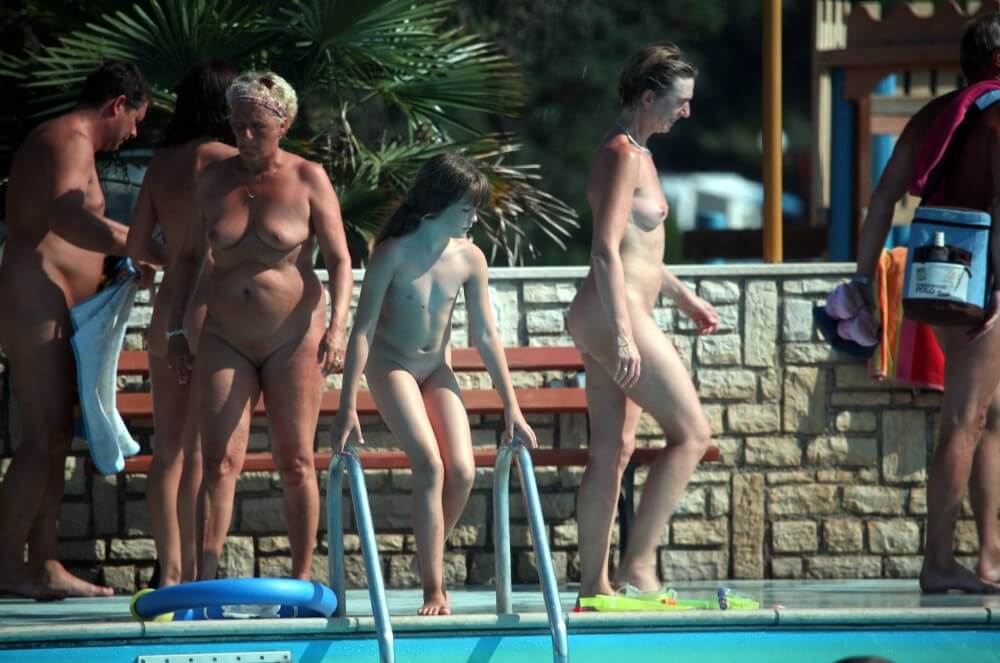 Naturist Pool Cleaning-Up pics - Belief in oneself and ones own strengths are important qualities for practitioners of naturism and nudism
