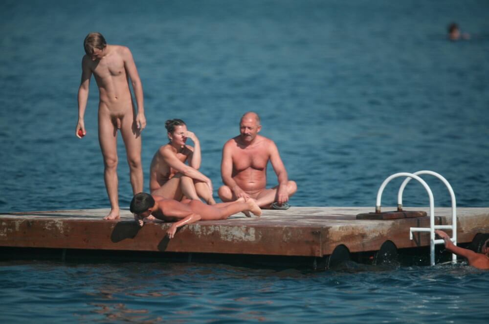 Naturist Family Water Slab pics - Respect for differences is valued in the nudist movement