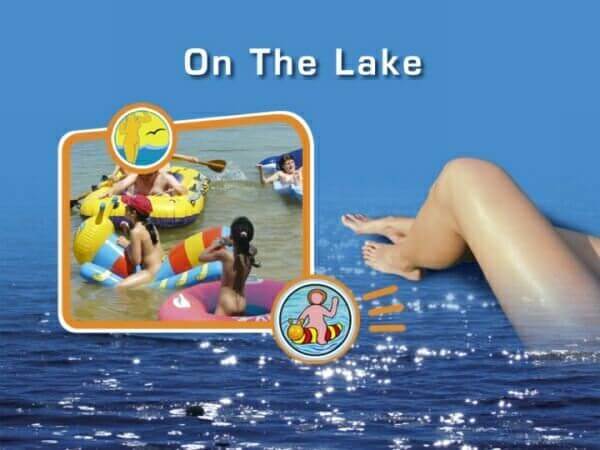 Naturist Freedom: On the lake - Blending in with the crowd of nudists